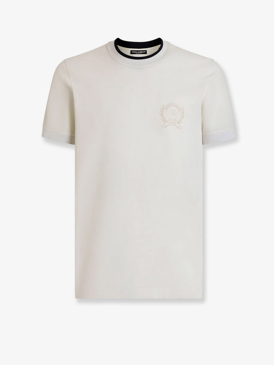 Technical fabric T-shirt with front embroidery