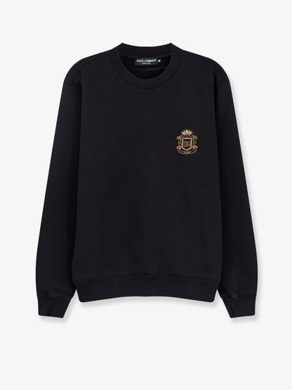 Cotton sweatshirt with heraldic logo patch thumbnail