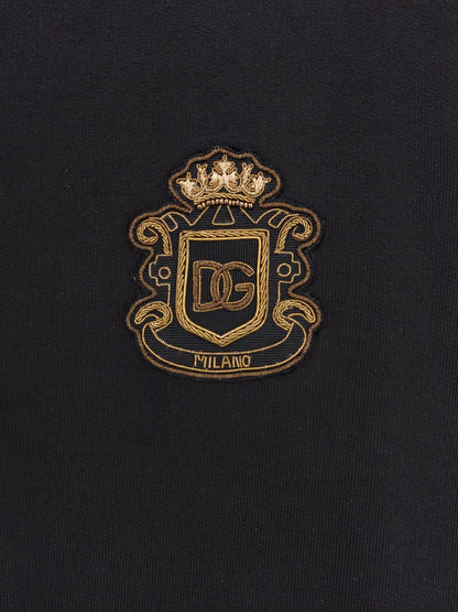 Cotton sweatshirt with heraldic logo patch thumbnail