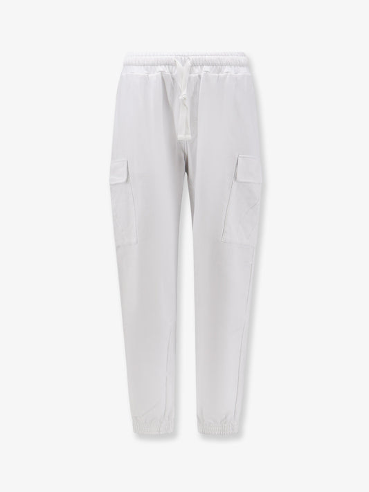 Cotton trousers with embroidered logo on the back