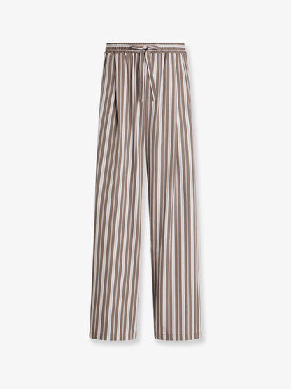 Pantaloni Vanity in misto cotone con motivo a righe thumbnail