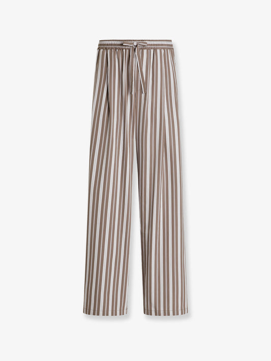 Pantaloni Vanity in misto cotone con motivo a righe