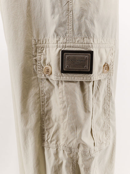 Pantalone in cotone con tasche applicate thumbnail
