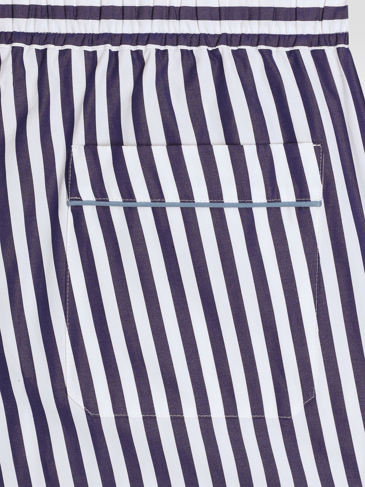Pantalone in cotone e seta con motivo a righe