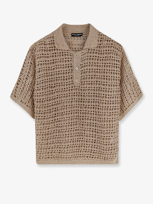 Perforated linen sweater