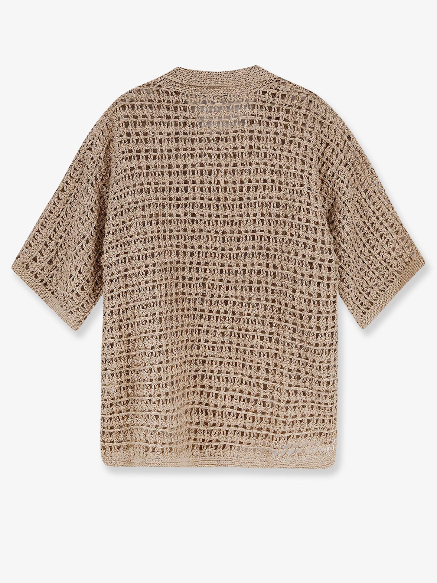 Perforated linen sweater