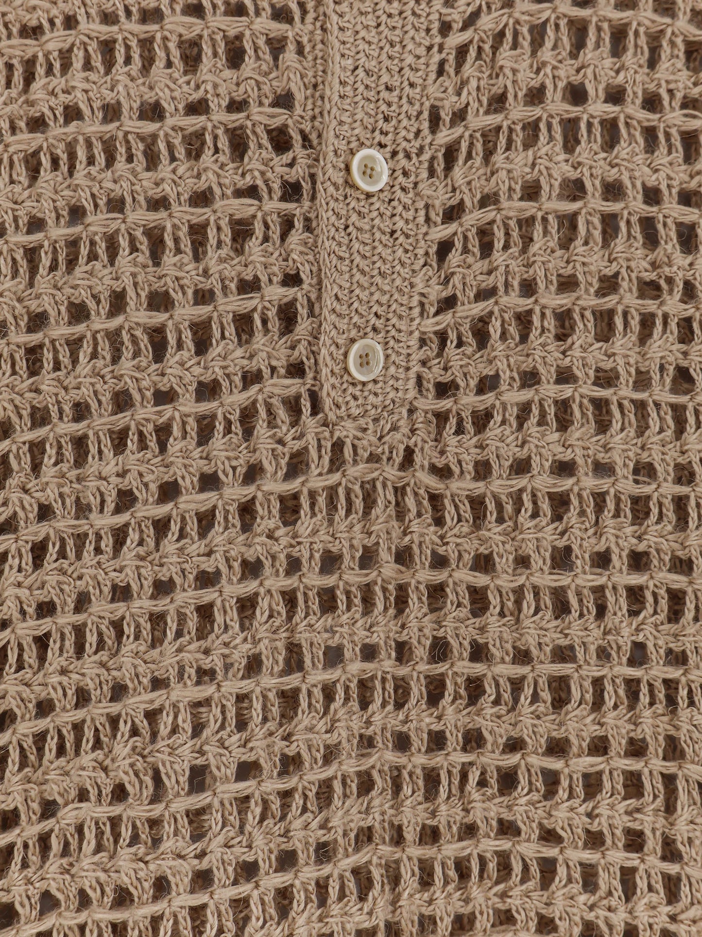 Perforated linen sweater