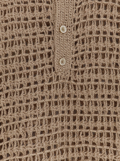 Perforated linen sweater thumbnail