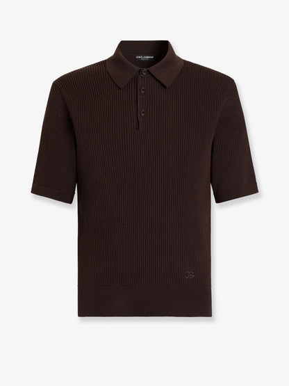 Ribbed cotton polo shirt thumbnail