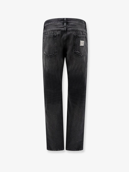 Black denim trousers thumbnail