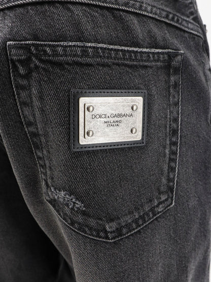 Black denim trousers thumbnail