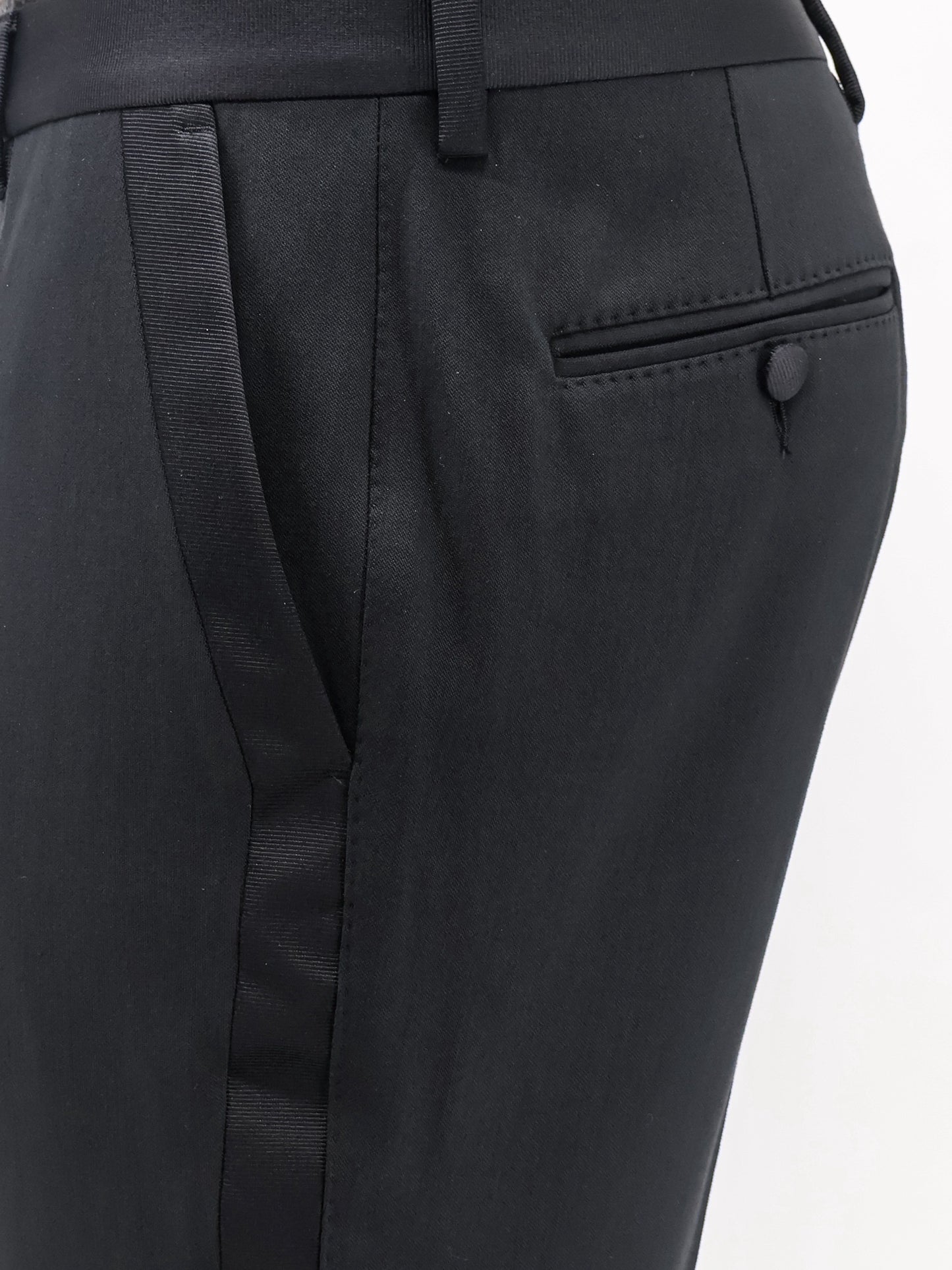 Pantaloni in misto cotone, viscosa e seta