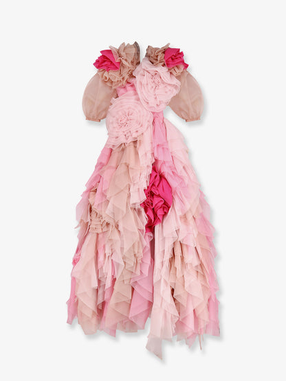 Chiffon long dress with bustier thumbnail