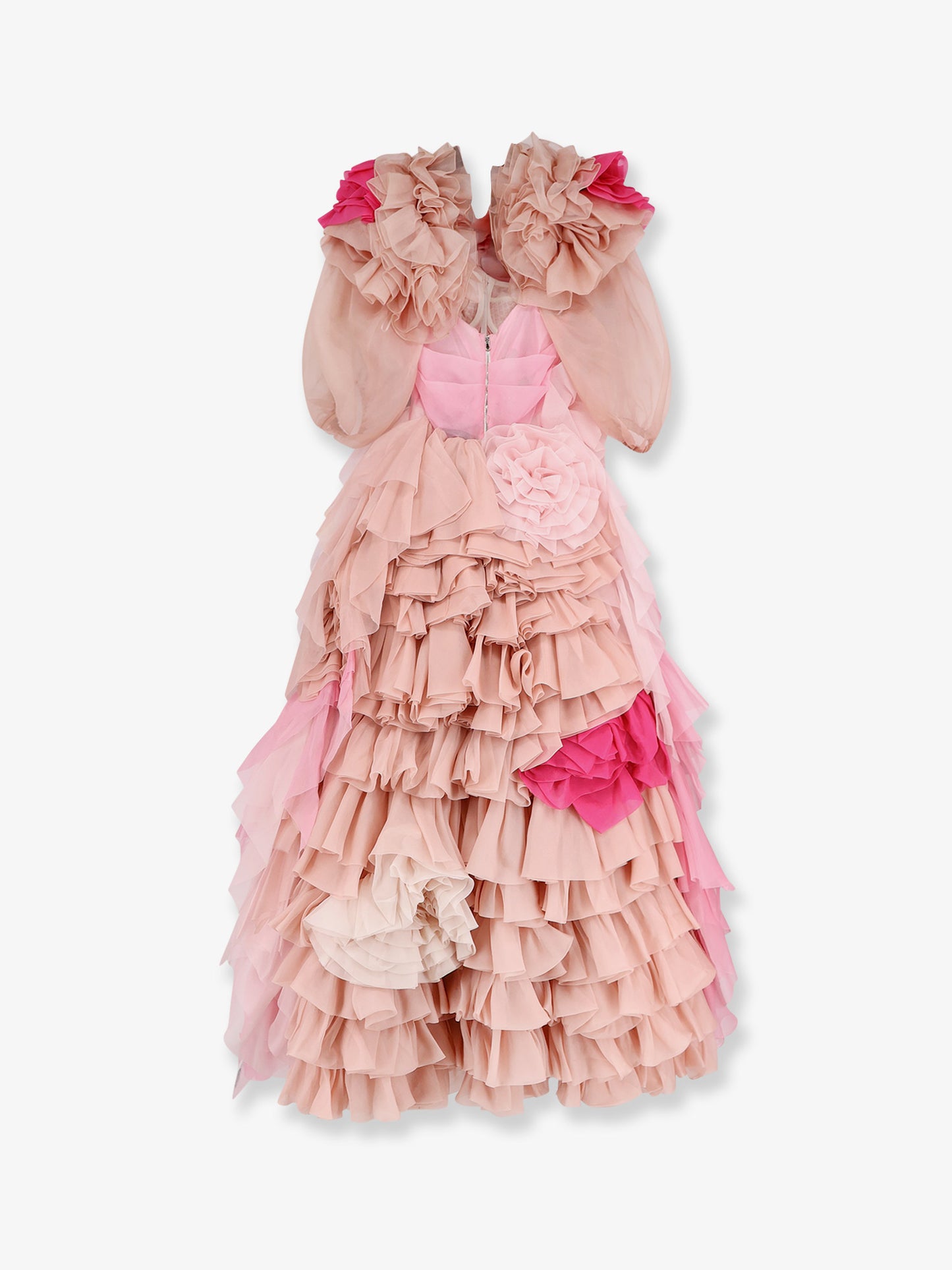 Chiffon long dress with bustier