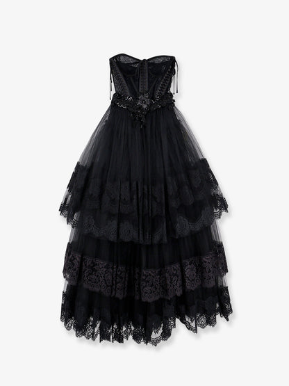 Tulle long dress with bustier thumbnail