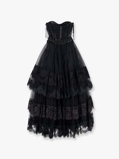 Tulle long dress with bustier thumbnail