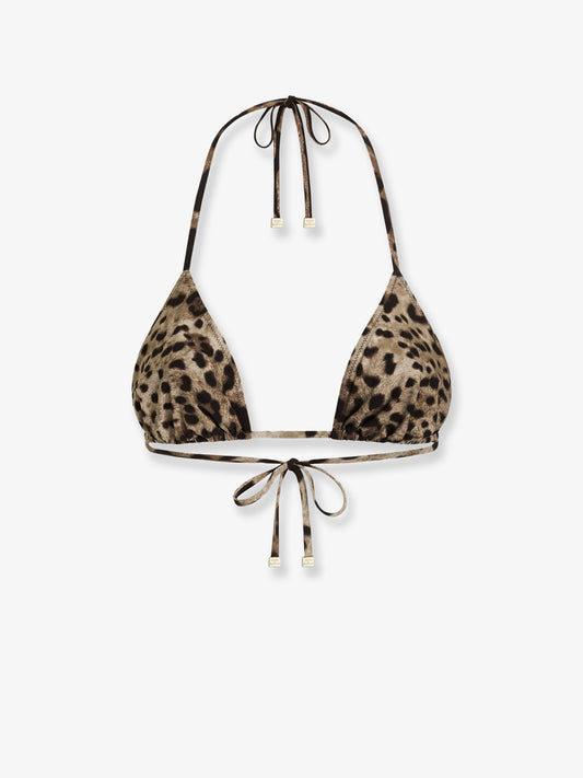 Bikini Top with animal print