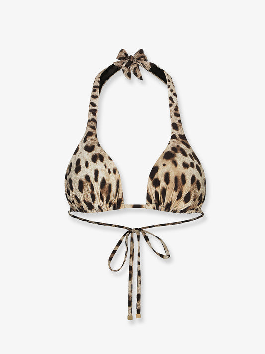 Bikini Top with animal print