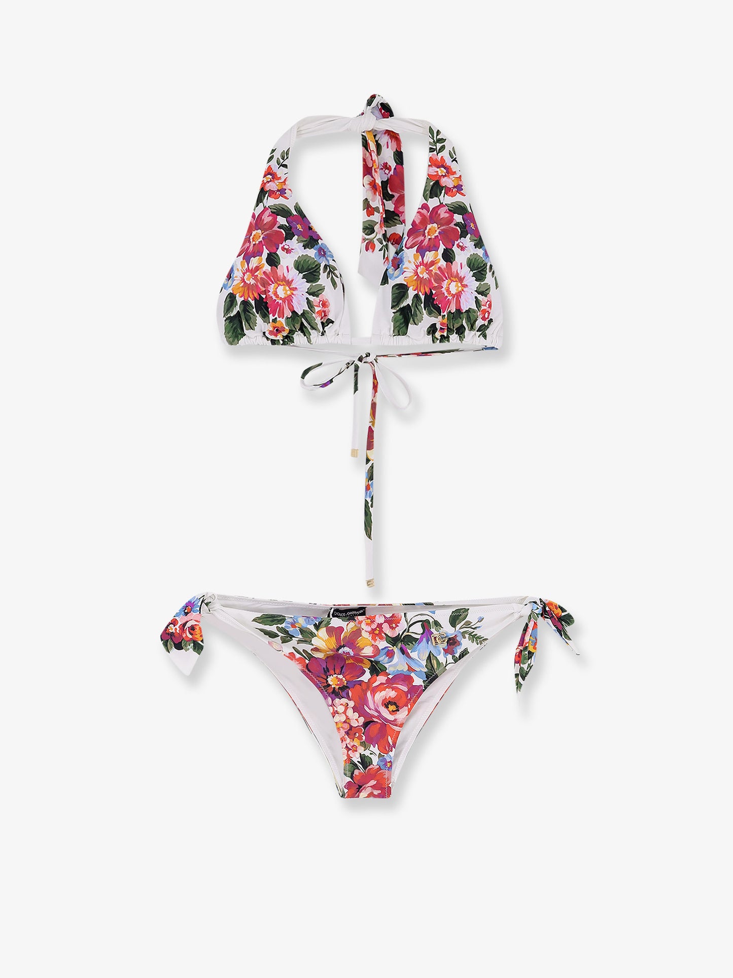 Nylon bikini with floral print