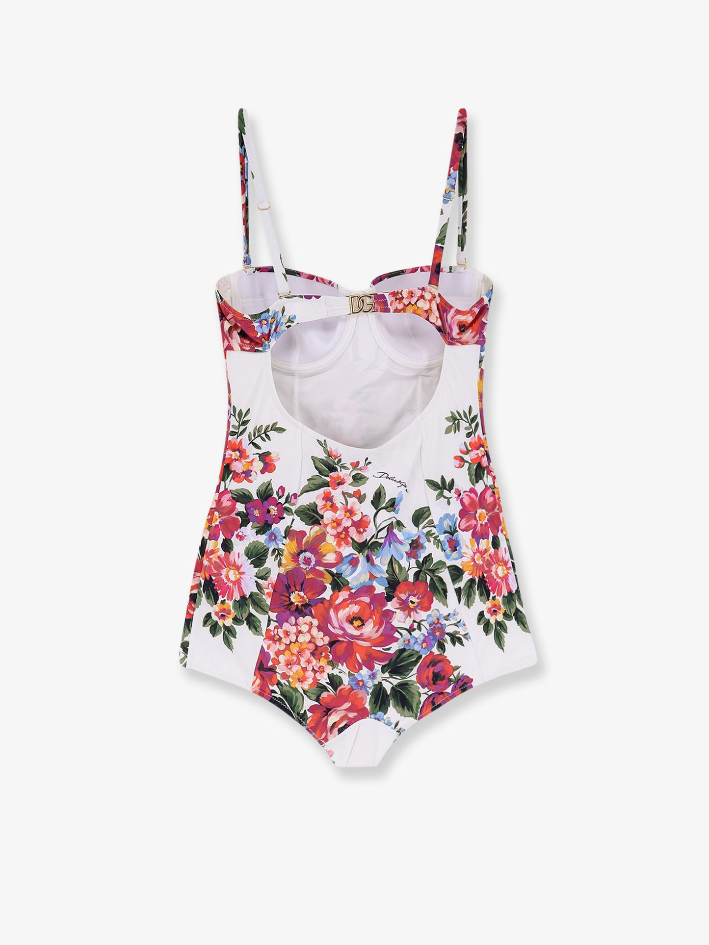 One-piece swimsuit with floral print