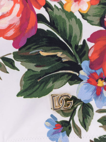 One-piece swimsuit with floral print thumbnail