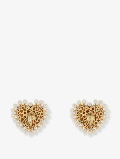 Brass earrings with bead detail thumbnail