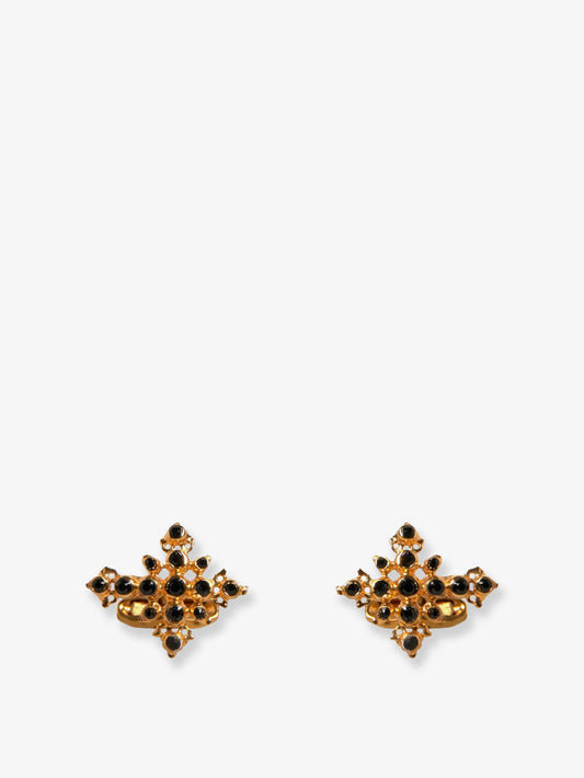 Brass cufflinks with crystals