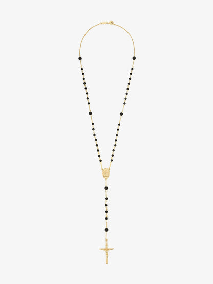 Gold brass rosary with natural stones thumbnail