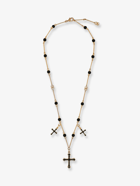 Brass rosary with cross charms