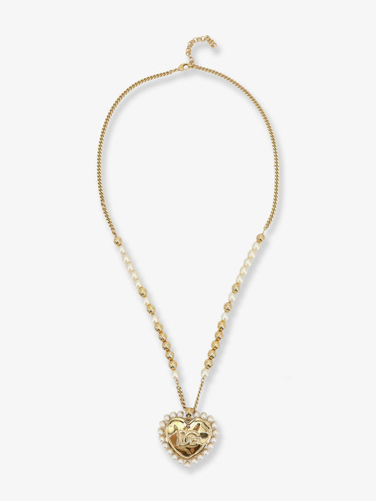 Everyday brass necklace with DG logo