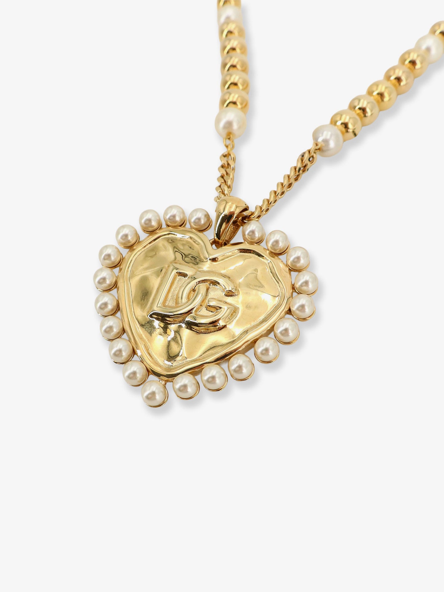 Everyday brass necklace with DG logo