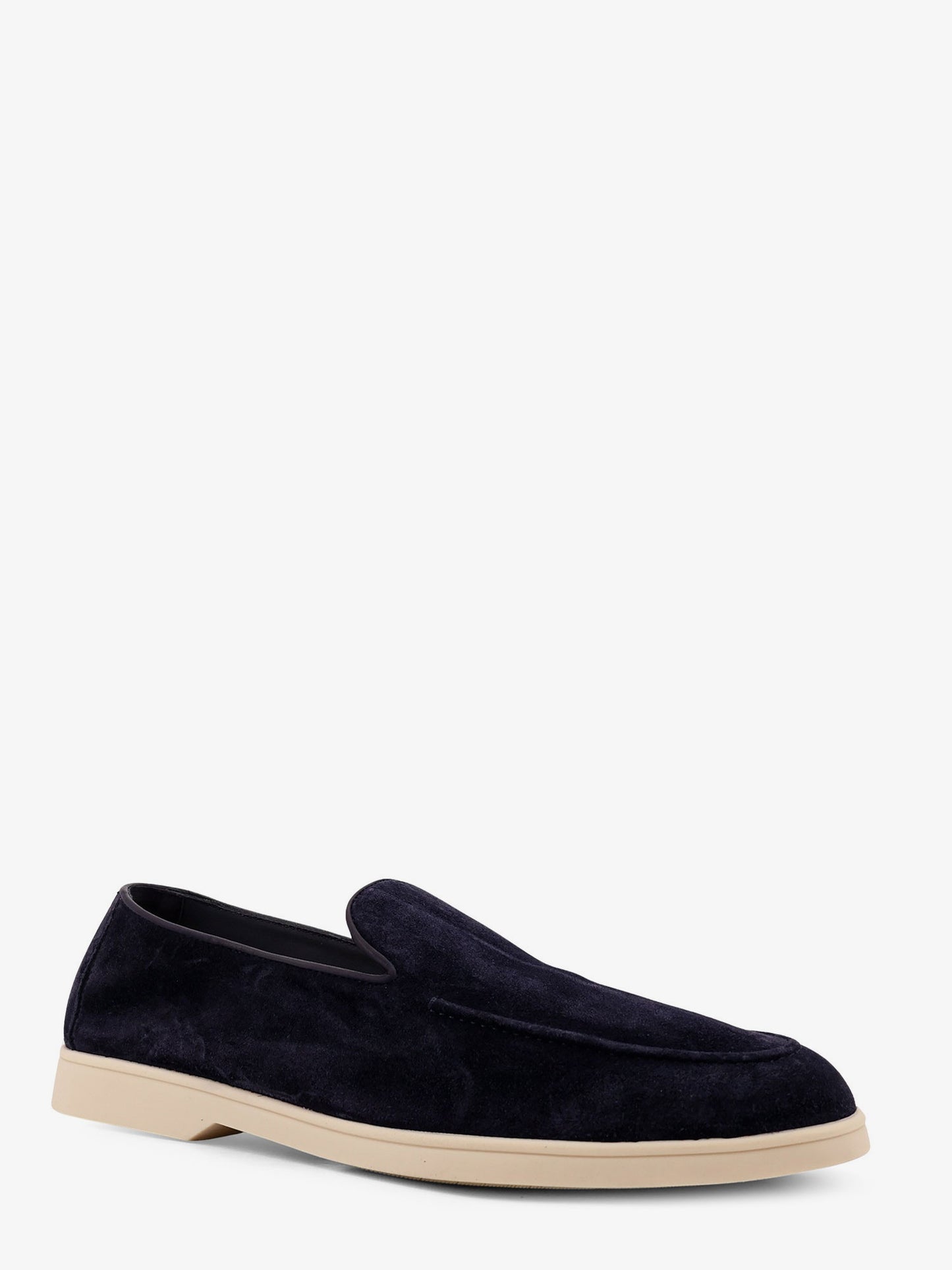 Reverse suede loafers