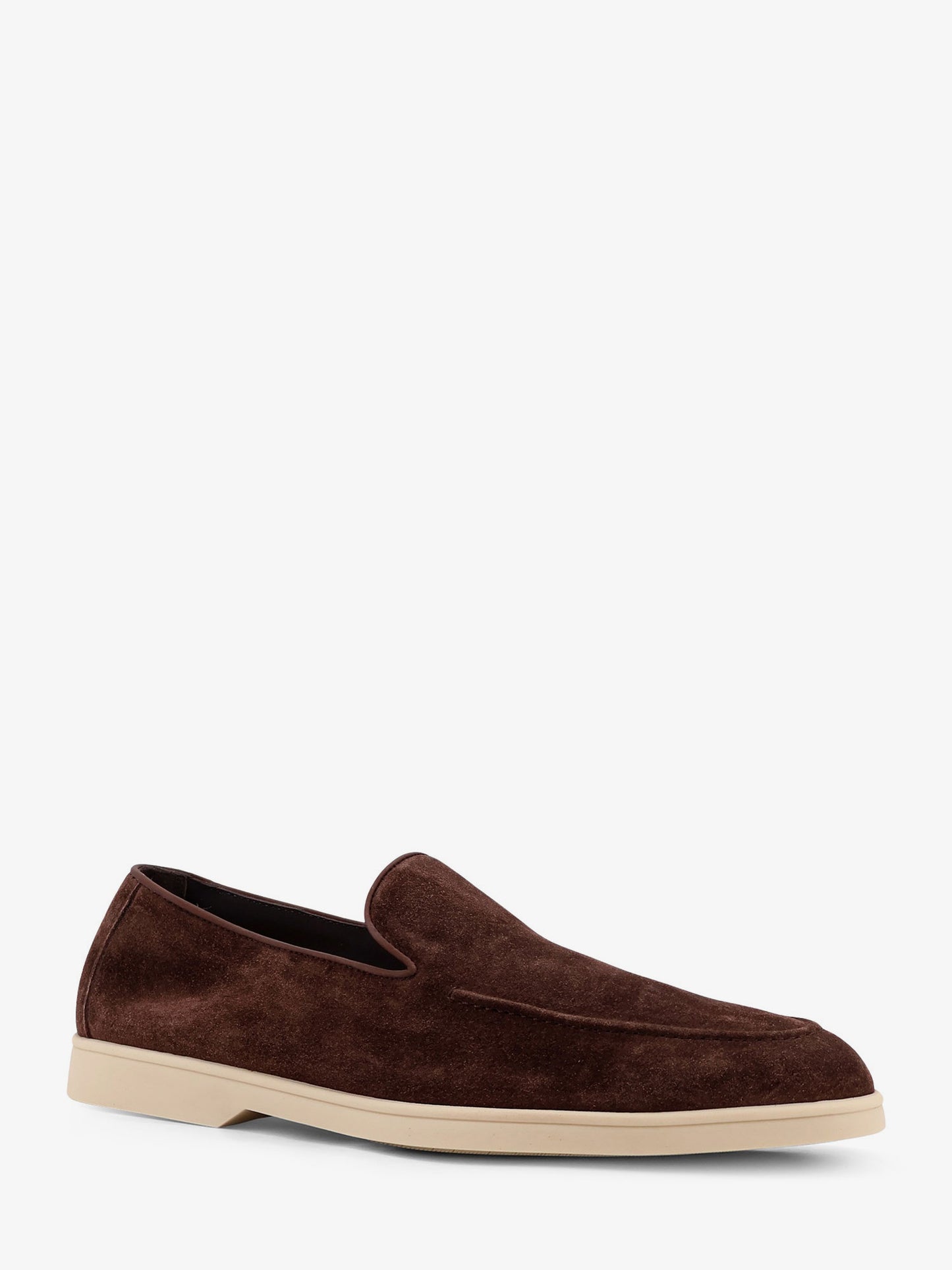 Reverse suede loafers