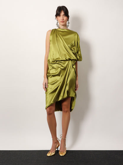 Dalant silk dress with lateral knot thumbnail