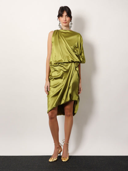 Dalant silk dress with lateral knot thumbnail