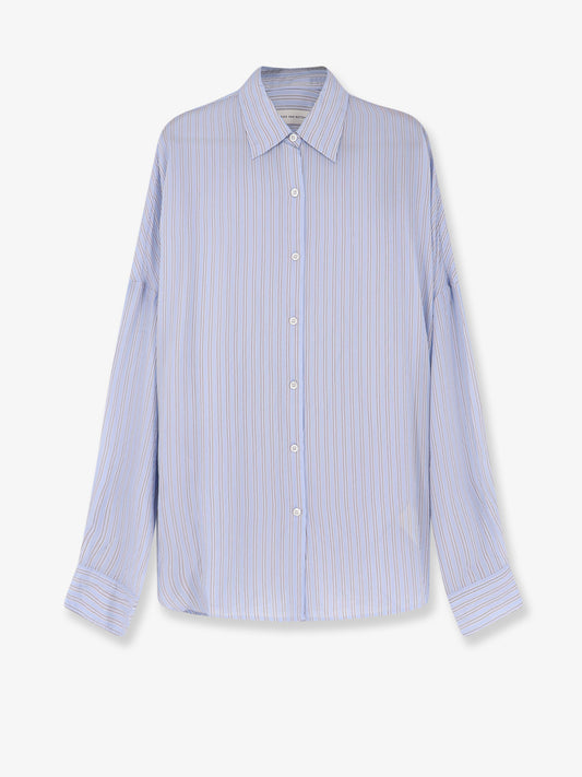 Casia cupro shirt with striped pattern