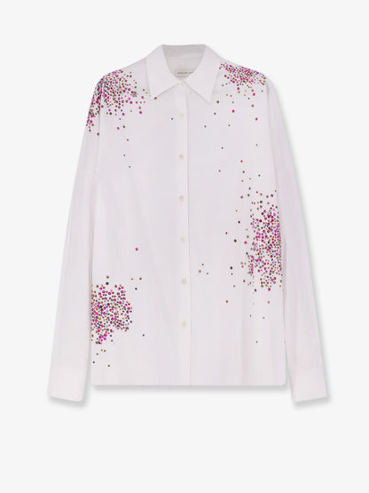 Casia cotton shirt with multicolored sequin detail thumbnail