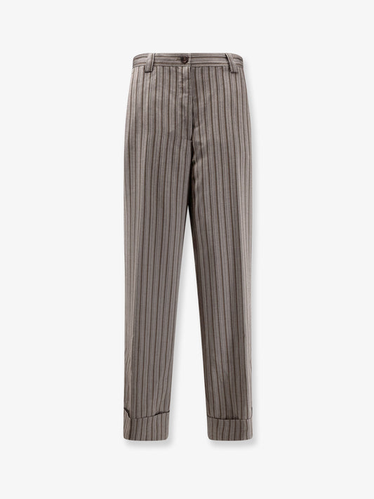 Pakora viscose trousers with striped motif