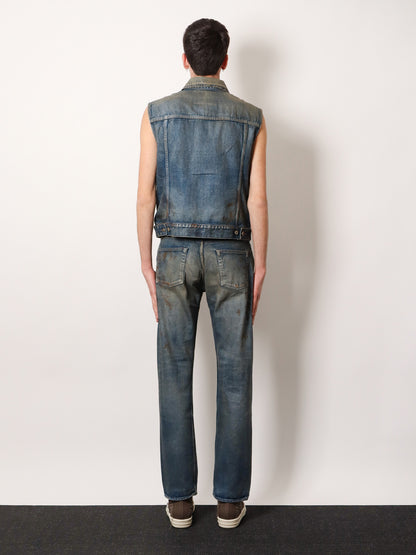 Sleeveless denim jacket thumbnail