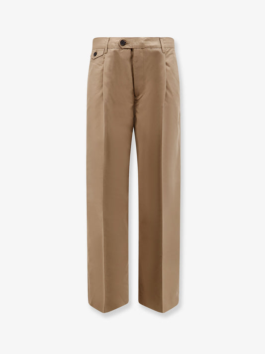 Pleated Chino Slacks Trousers