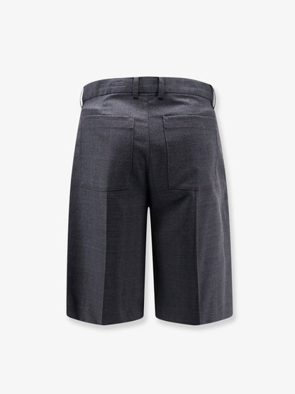 Pleated Check wool blend bermuda shorts thumbnail