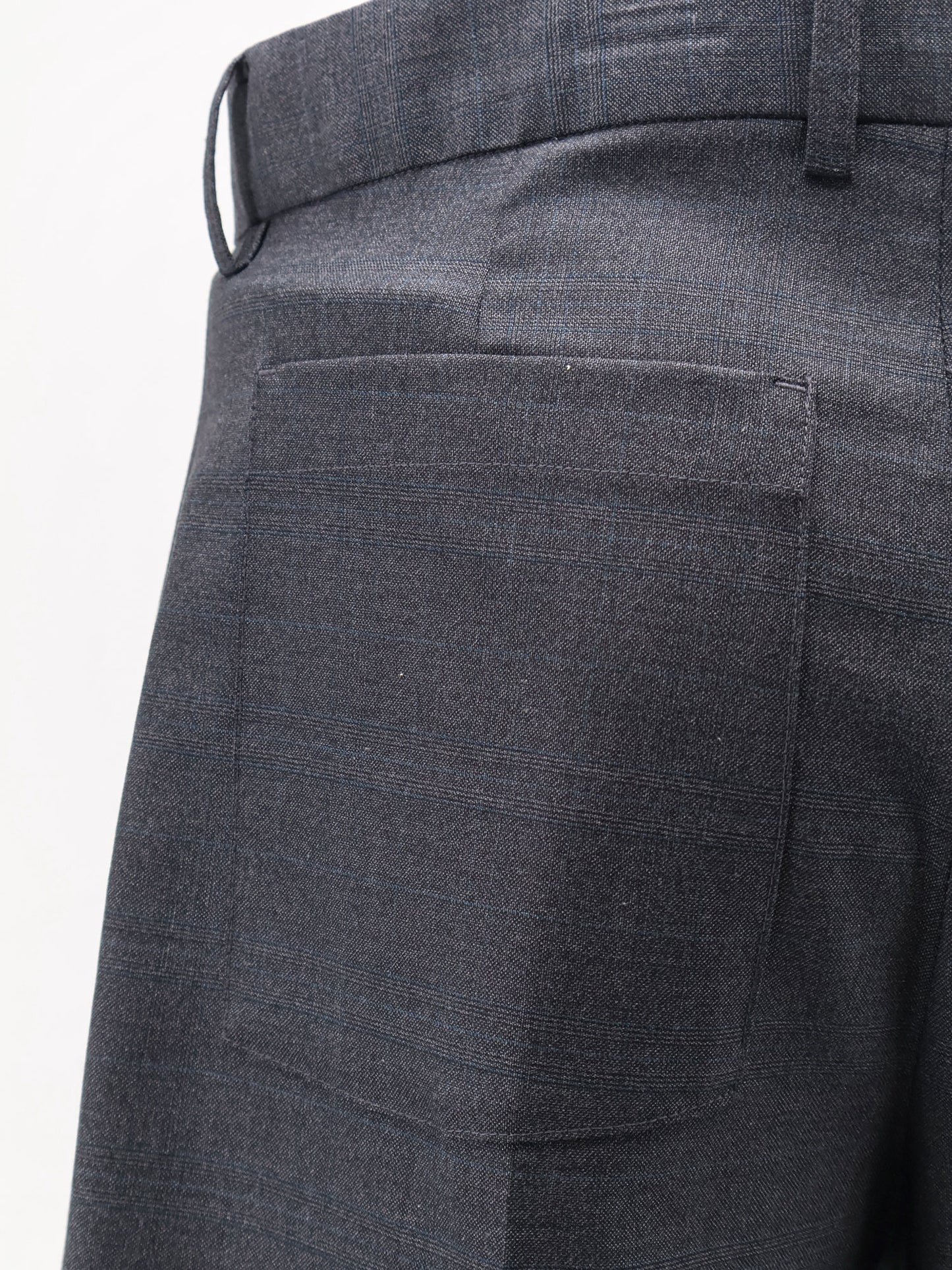 Pleated Check wool blend bermuda shorts