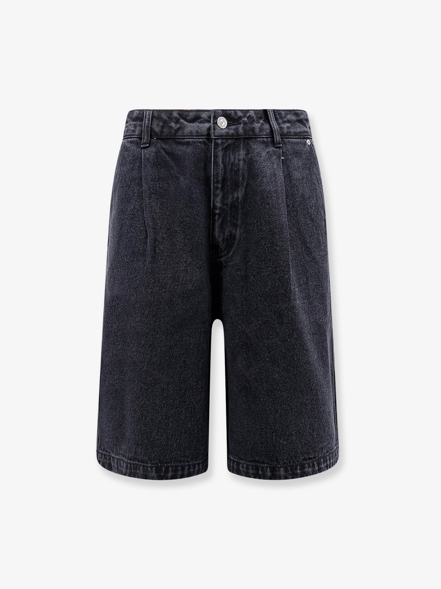 Back denim bermuda shorts