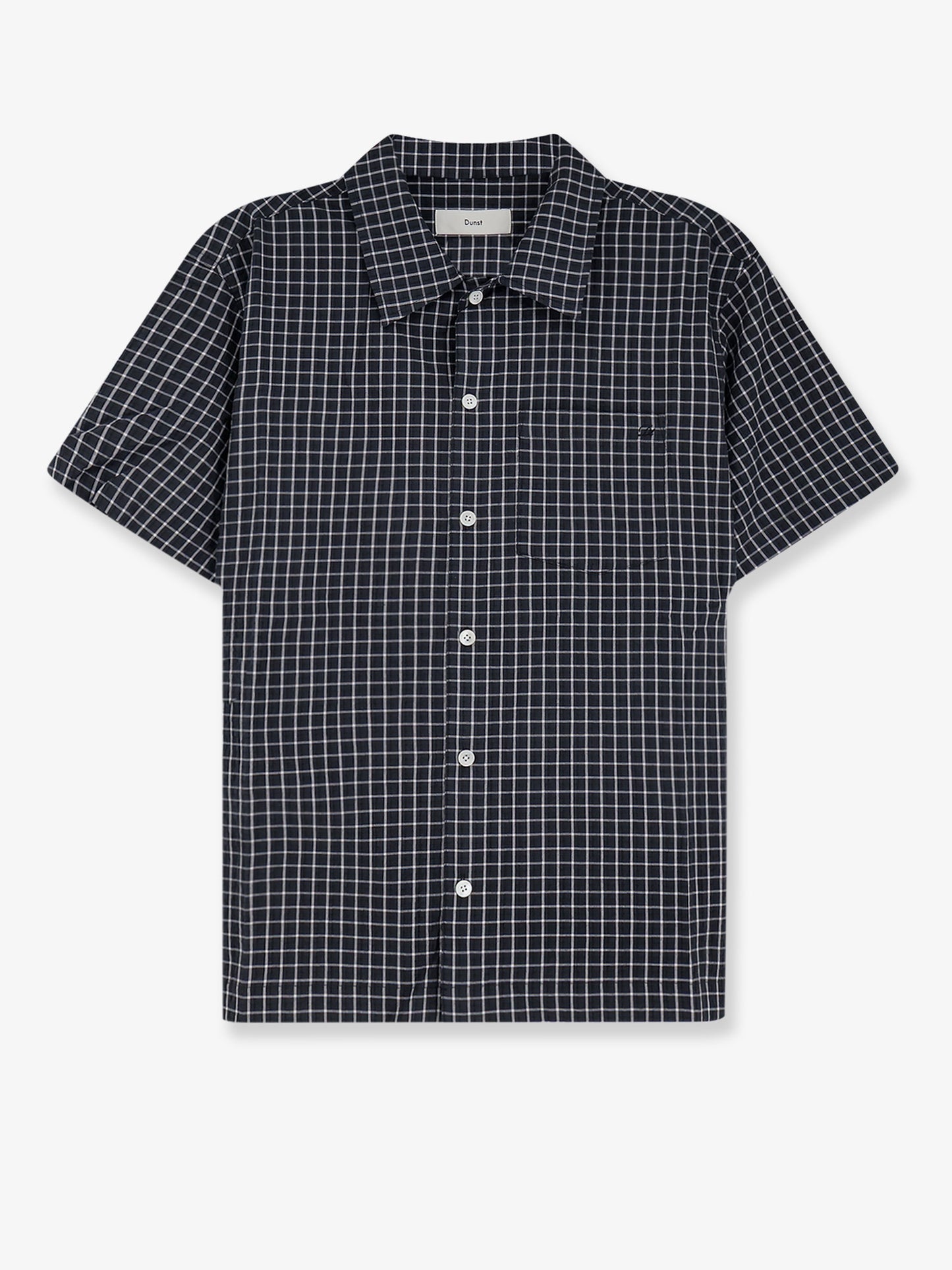 Cotton blend shirt with check pattern