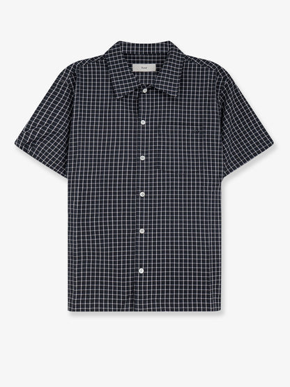 Cotton blend shirt with check pattern thumbnail