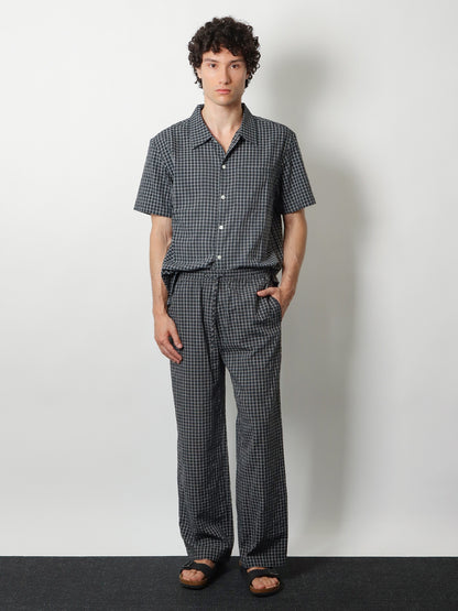 Cotton blend shirt with check pattern thumbnail