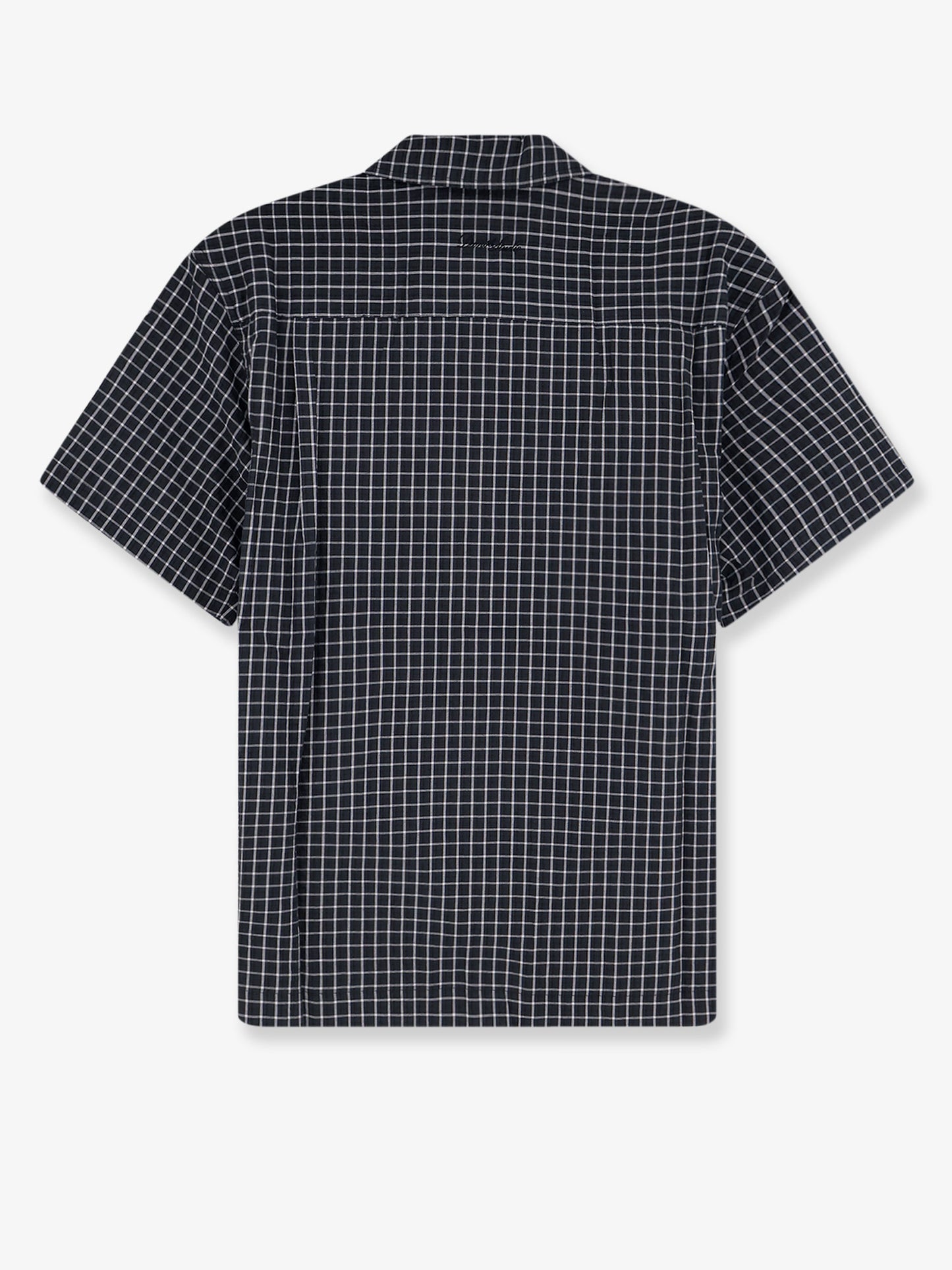 Cotton blend shirt with check pattern