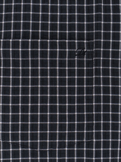 Cotton blend shirt with check pattern thumbnail
