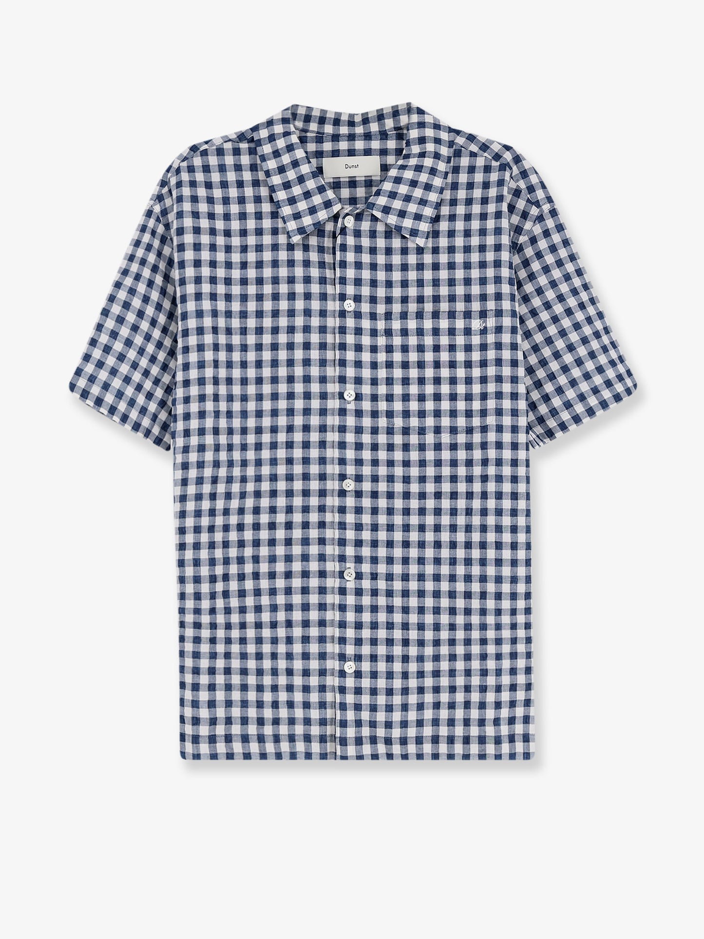 Cotton blend shirt with check pattern