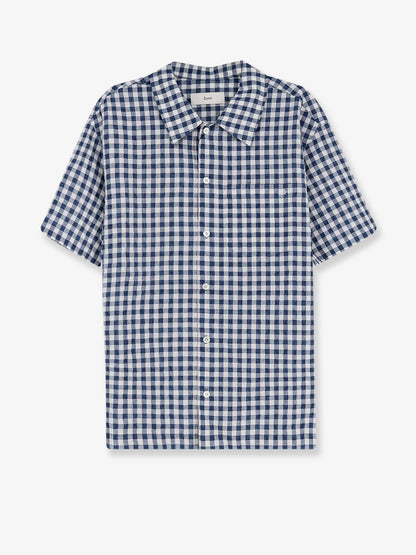 Cotton blend shirt with check pattern thumbnail